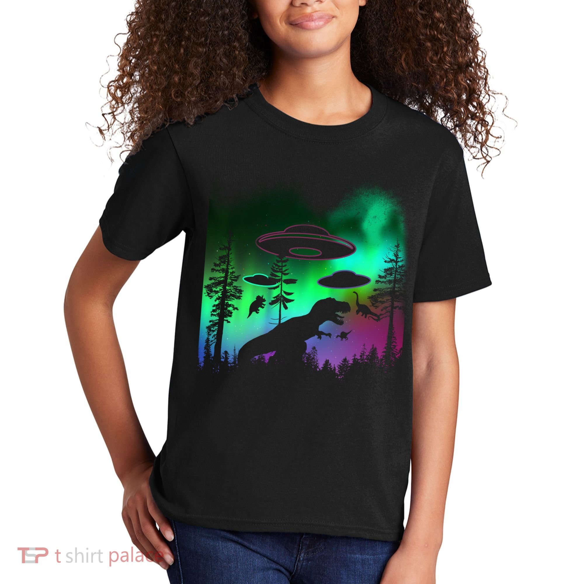Storm Area 51 Alien Dinosaur UFO Kids T-Shirt