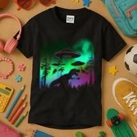 Storm Area 51 Alien Dinosaur UFO Kids T-Shirt thumb 3