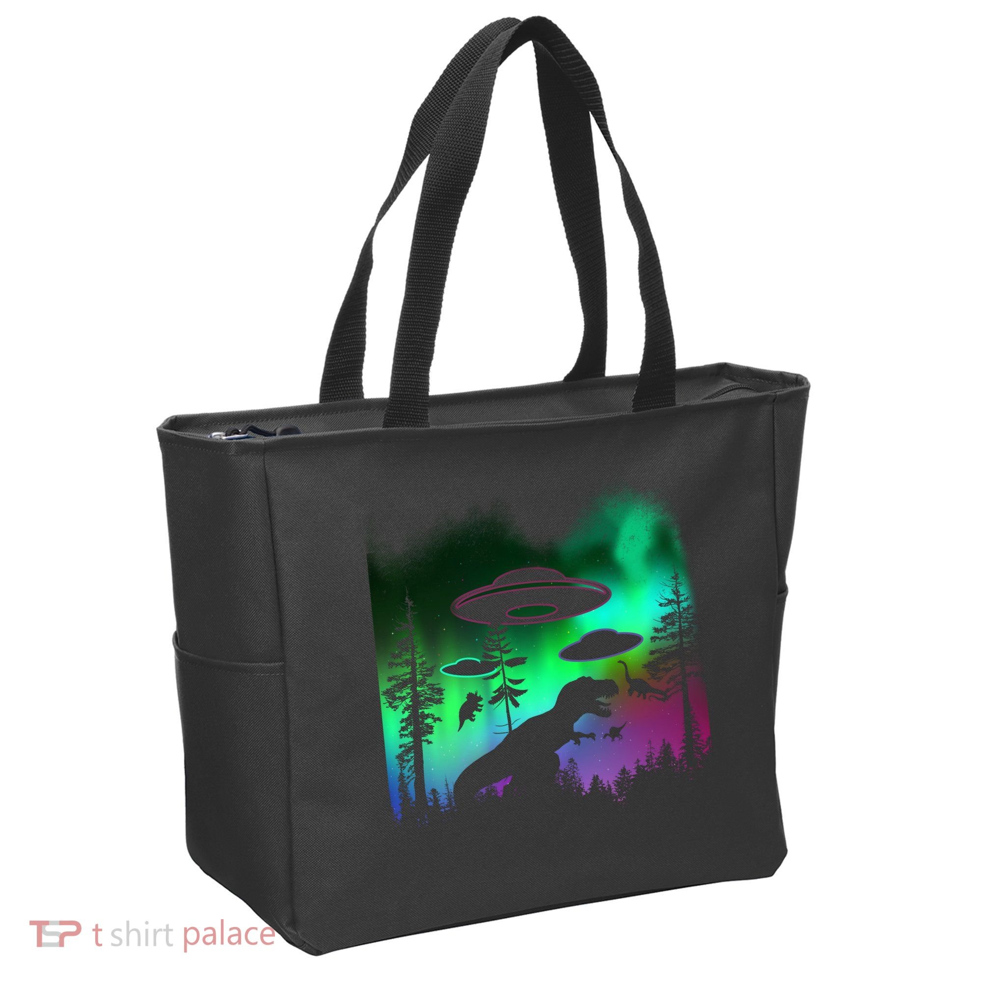 Storm Area 51 Alien Dinosaur UFO Tote Bag