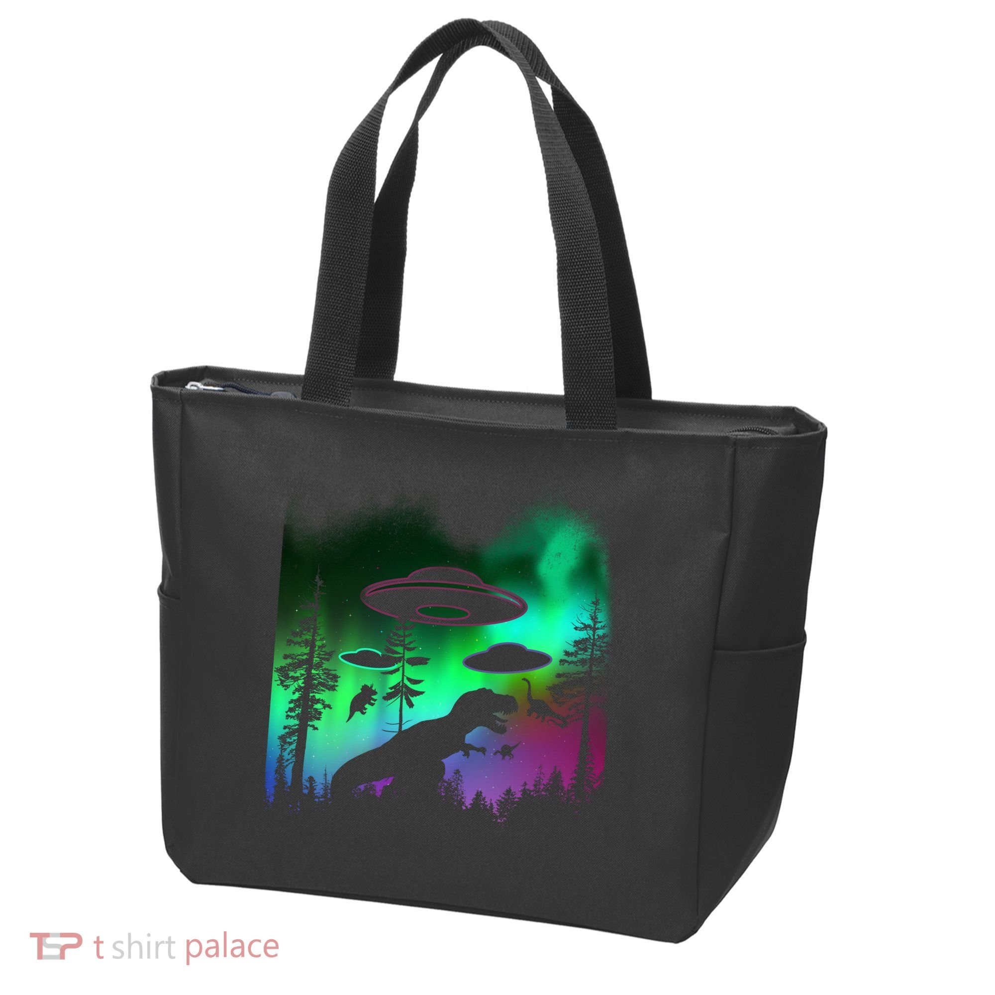 Storm Area 51 Alien Dinosaur UFO Tote Bag