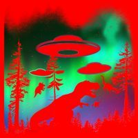 Storm Area 51 Alien Dinosaur UFO Santa Hat thumb 1