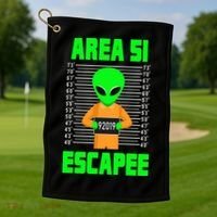 Storm Area 51 Alien Escapee Golf Towel thumb 1