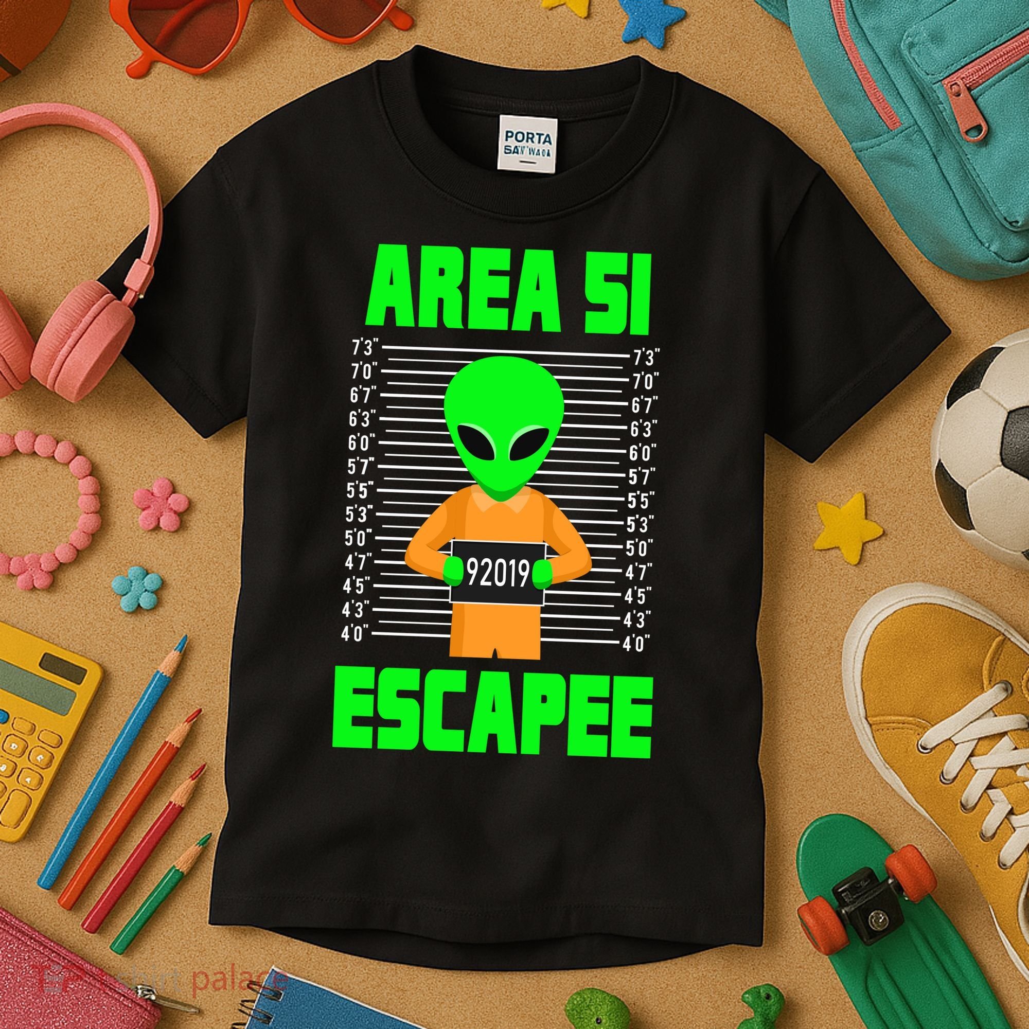 Storm Area 51 Alien Escapee Kids T-Shirt