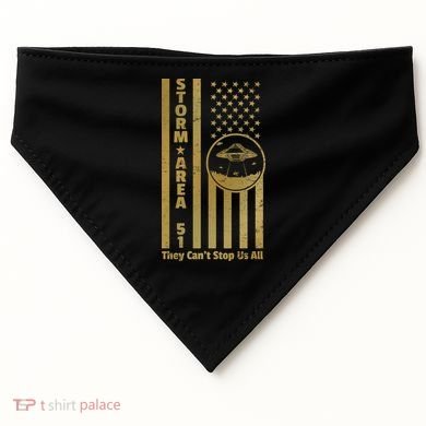 Storm Area 51 Golden Flag USA-Made Doggie Bandana