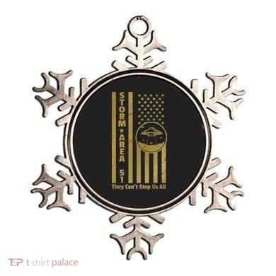 Storm Area 51 Golden Flag Ornament