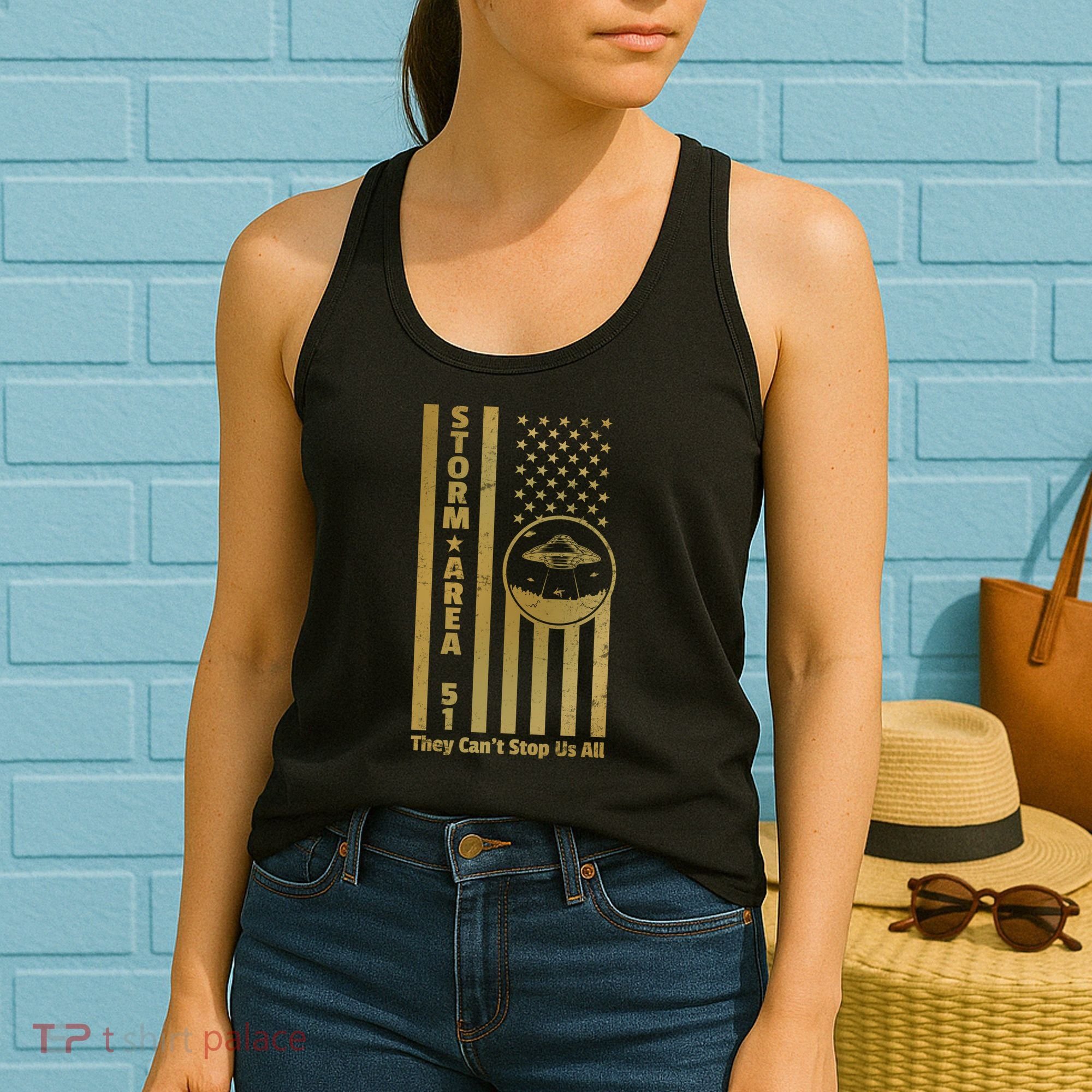 Storm Area 51 Golden Flag Women's Tank Top
