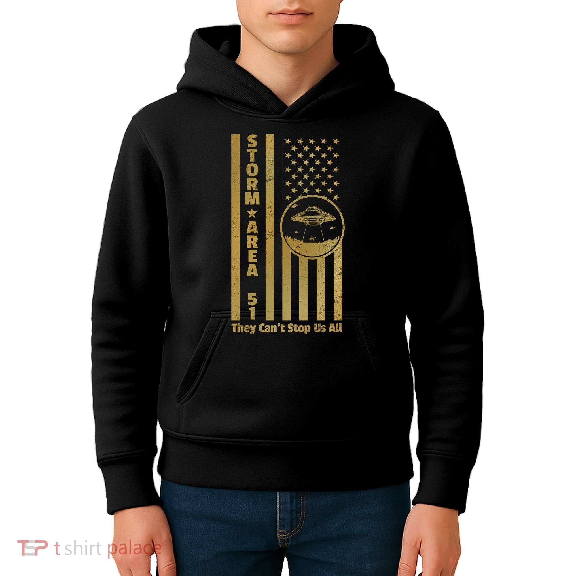 Storm Area 51 Golden Flag Kids Hoodie