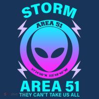 Storm Area 51 They Can't Stop Us All T-Shirt thumb 7