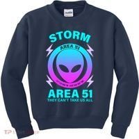 Storm Area 51 They Can't Stop Us All Kids Sweatshirt thumb 0