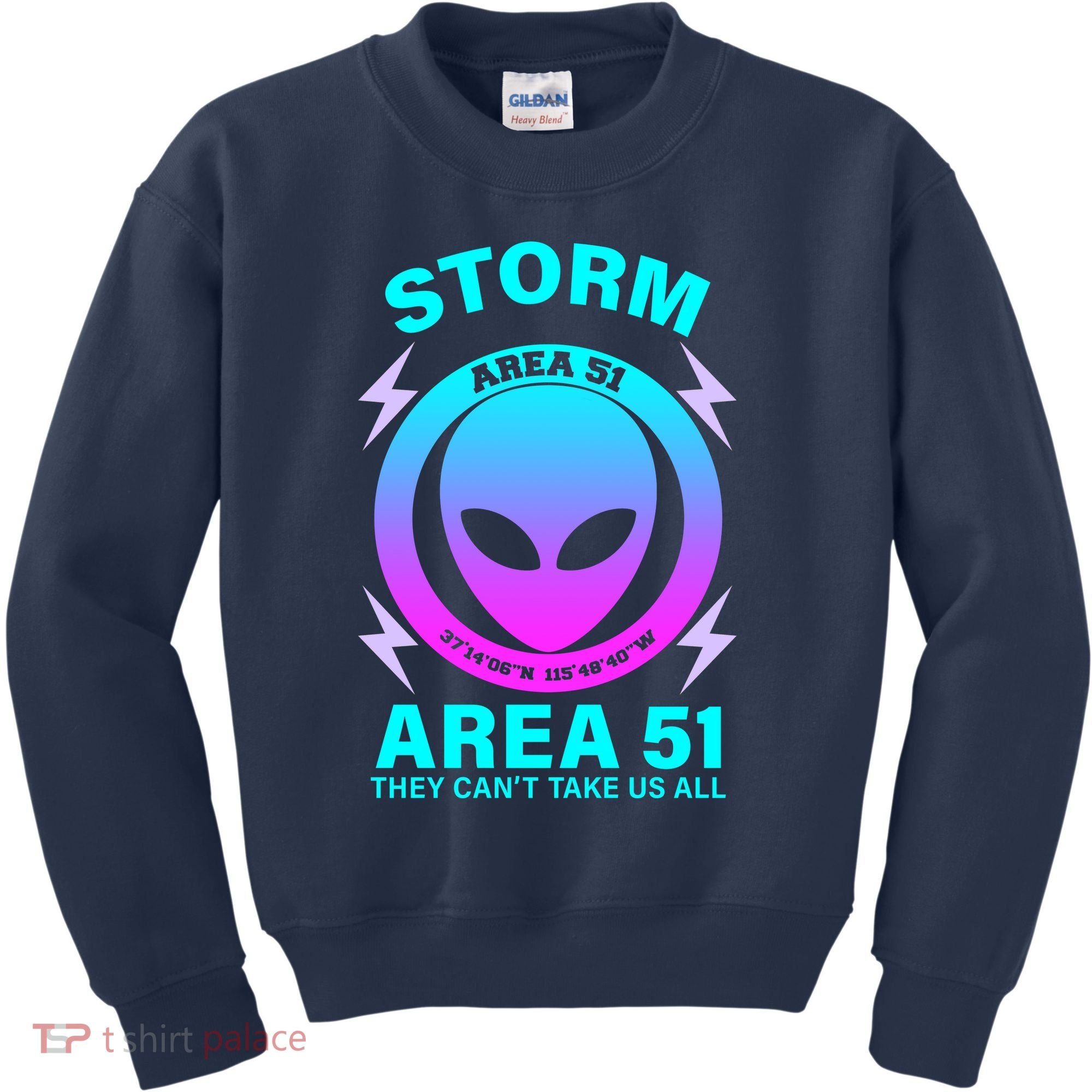 Storm Area 51 They Can't Stop Us All Kids Sweatshirt
