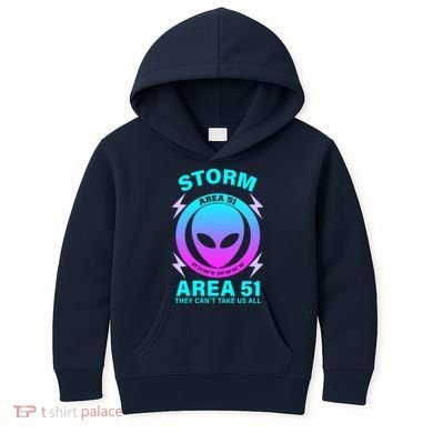 Storm Area 51 They Can't Stop Us All Kids Hoodie