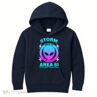 Storm Area 51 They Can't Stop Us All Kids Hoodie thumb 0