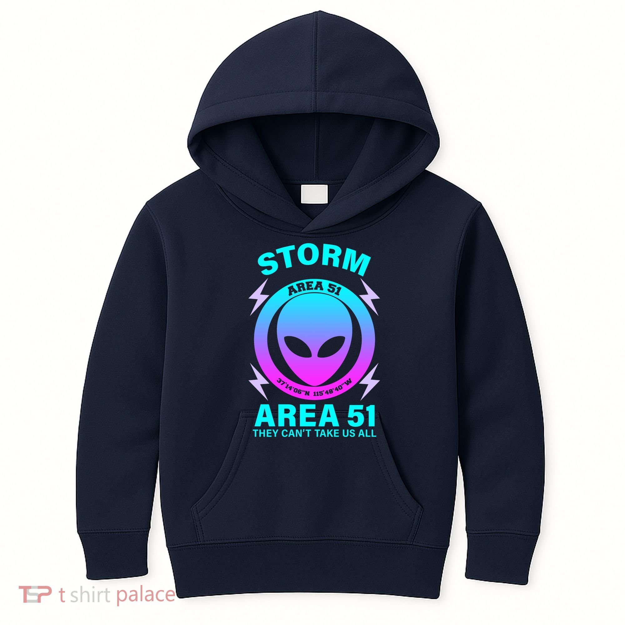 Storm Area 51 They Can't Stop Us All Kids Hoodie