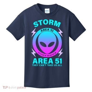 Storm Area 51 They Can't Stop Us All Kids T-Shirt