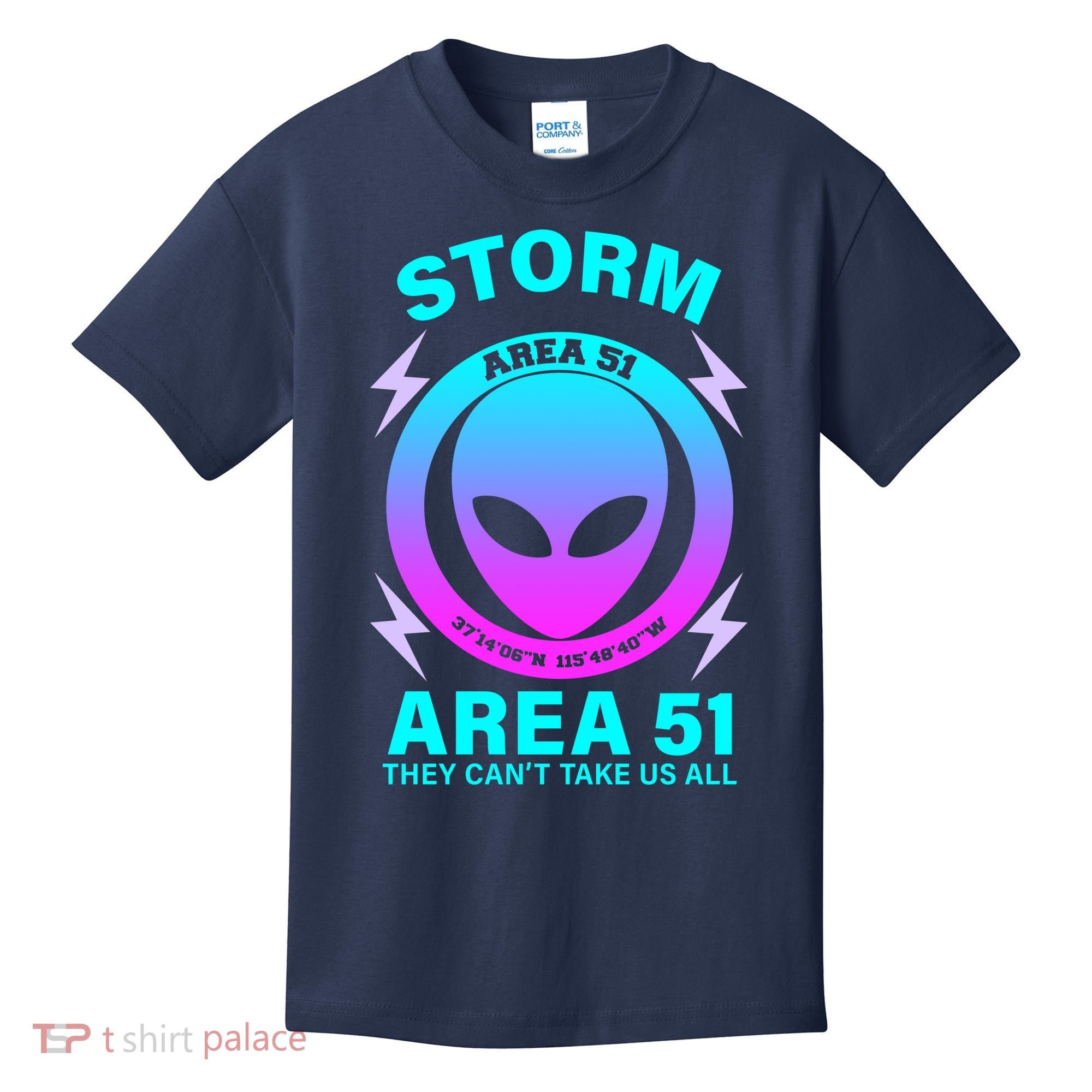Storm Area 51 They Can't Stop Us All Kids T-Shirt
