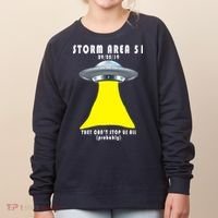 Storm Area 51 They Can't Stop Us Probably Women's Sweatshirt thumb 0