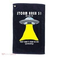 Storm Area 51 They Can't Stop Us Probably Golf Towel thumb 0