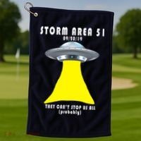 Storm Area 51 They Can't Stop Us Probably Golf Towel thumb 1