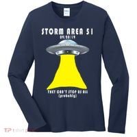 Storm Area 51 They Can't Stop Us Probably Women's Long Sleeve Shirt thumb 0