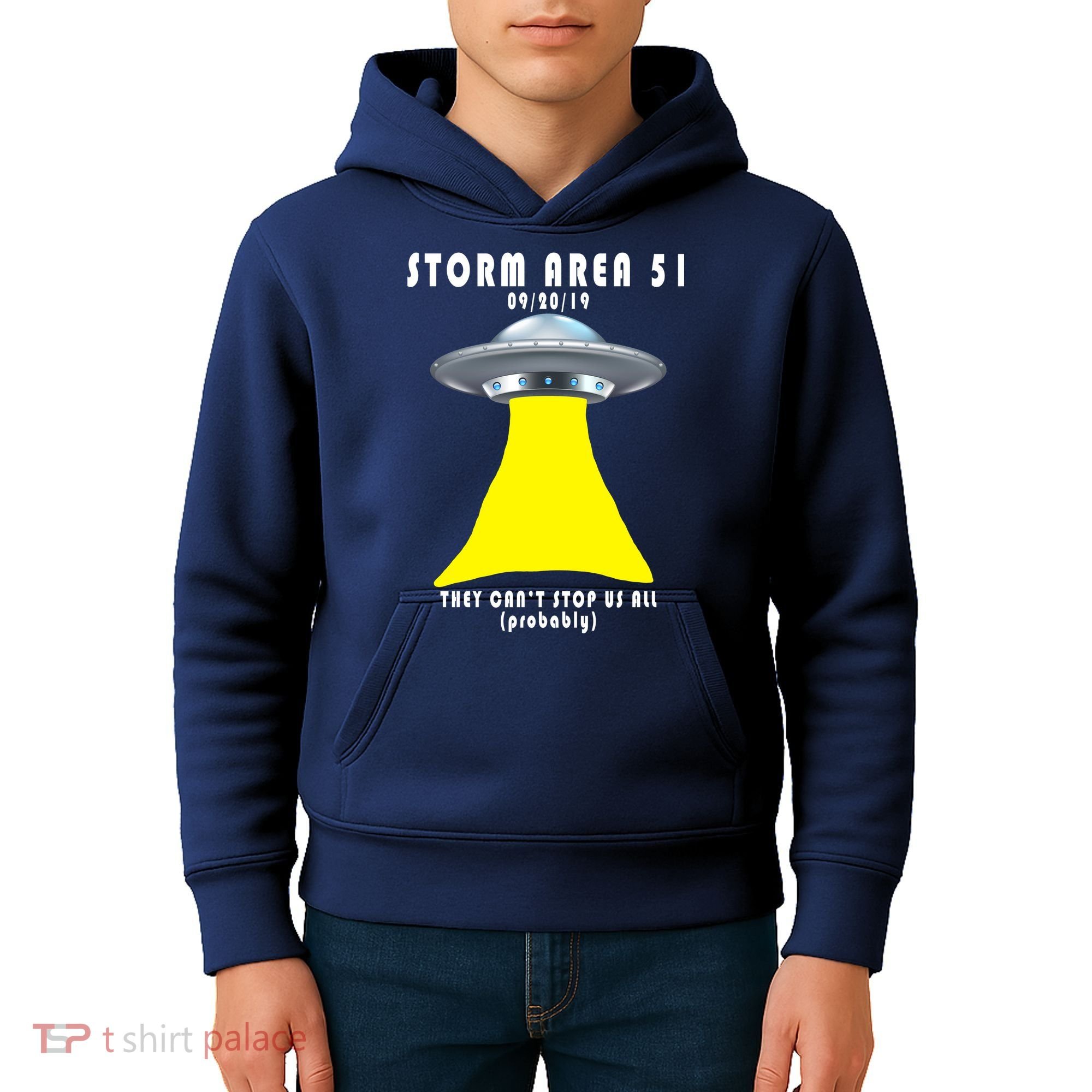 Storm Area 51 They Can't Stop Us Probably Kids Hoodie