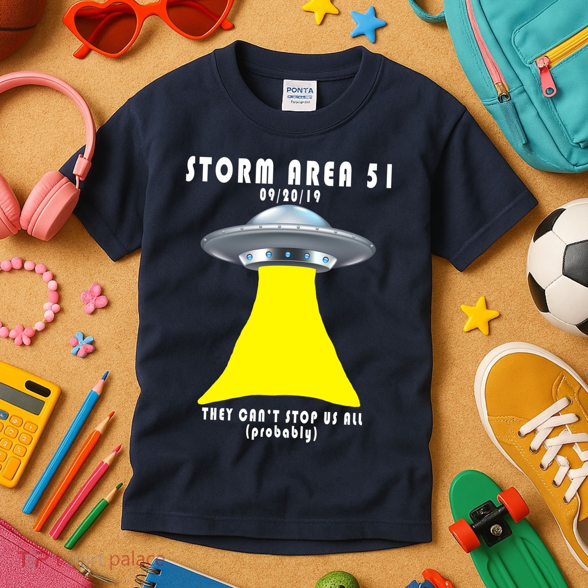 Storm Area 51 They Can't Stop Us Probably Kids T-Shirt