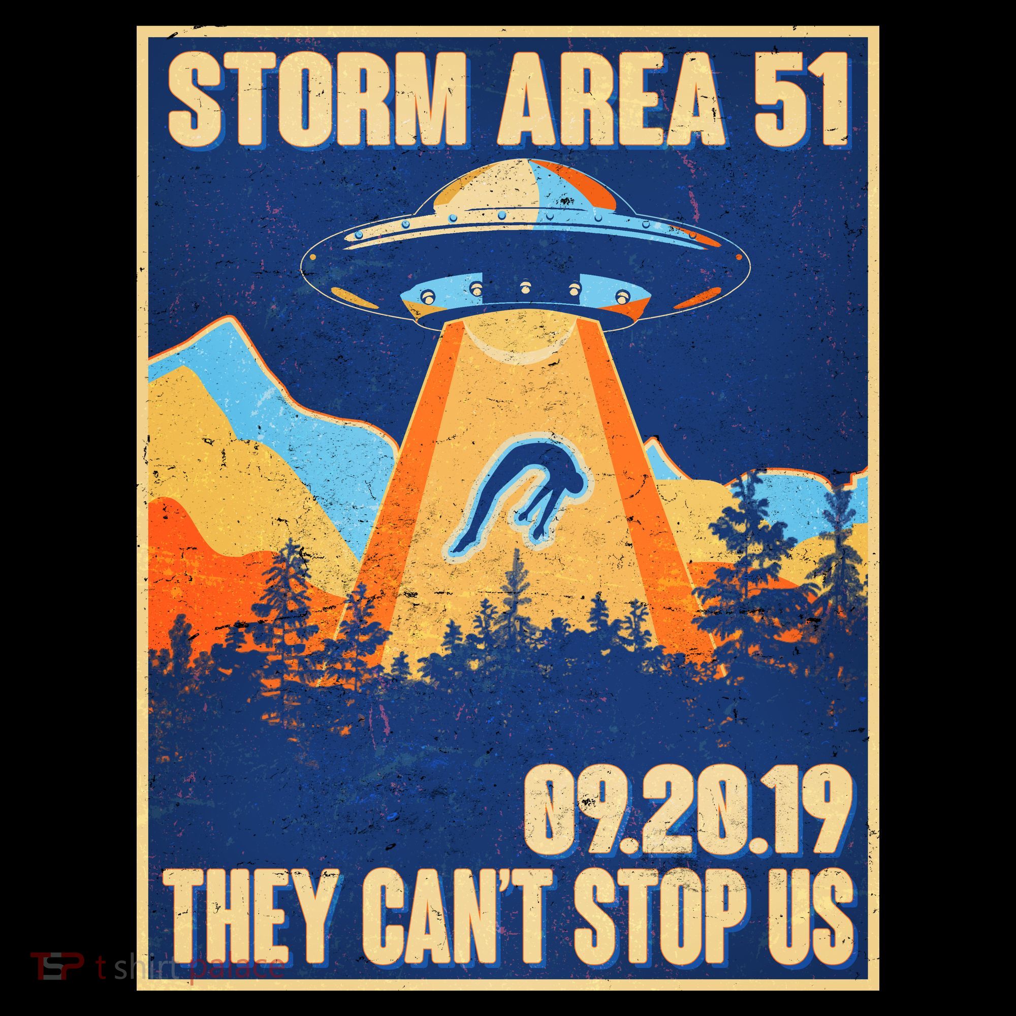 Storm Area 51 Travel Poster They Can't Stop Us Coffee Mug