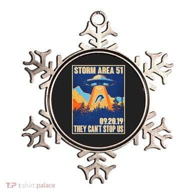 Storm Area 51 Travel Poster They Can't Stop Us Ornament
