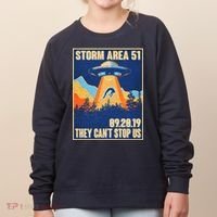 Storm Area 51 Travel Poster They Can't Stop Us Women's Sweatshirt thumb 0