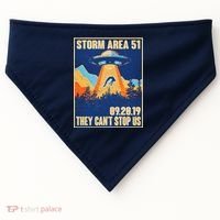 Storm Area 51 Travel Poster They Can't Stop Us USA-Made Doggie Bandana thumb 0