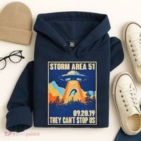 Storm Area 51 Travel Poster They Can't Stop Us Hoodie thumb 4