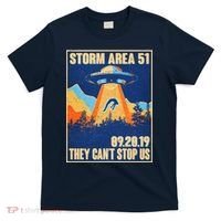 Storm Area 51 Travel Poster They Can't Stop Us T-Shirt thumb 0
