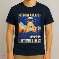 Storm Area 51 Travel Poster They Can't Stop Us T-Shirt thumb 3