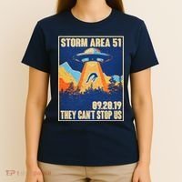 Storm Area 51 Travel Poster They Can't Stop Us T-Shirt thumb 4