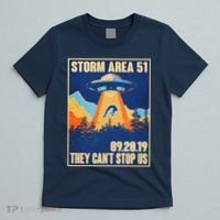 Storm Area 51 Travel Poster They Can't Stop Us T-Shirt thumb 5