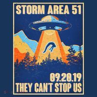 Storm Area 51 Travel Poster They Can't Stop Us Bucket Hat thumb 4