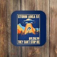 Storm Area 51 Travel Poster They Can't Stop Us Coaster thumb 0