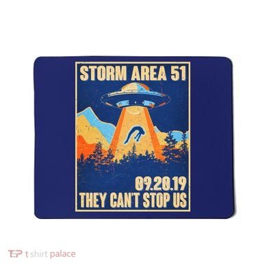 Storm Area 51 Travel Poster They Can't Stop Us Mousepad
