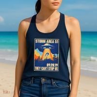 Storm Area 51 Travel Poster They Can't Stop Us Women's Tank Top thumb 2