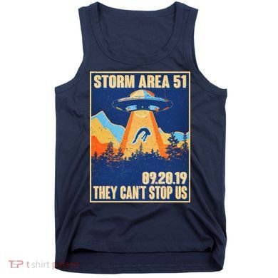 Storm Area 51 Travel Poster They Can't Stop Us Tank Top