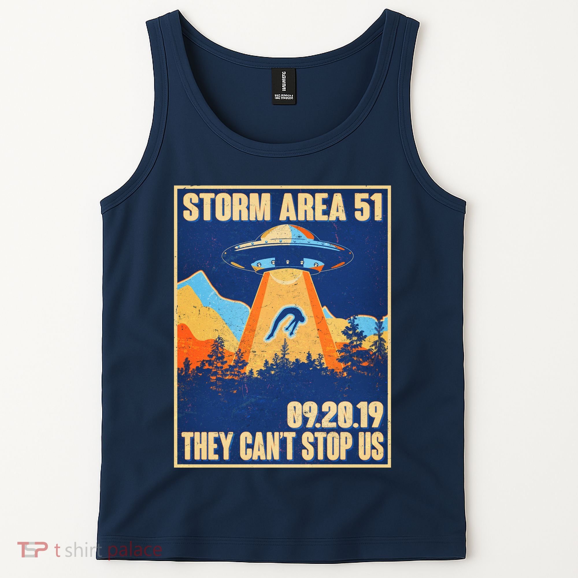 Storm Area 51 Travel Poster They Can't Stop Us Tank Top
