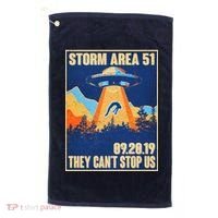 Storm Area 51 Travel Poster They Can't Stop Us Golf Towel thumb 0