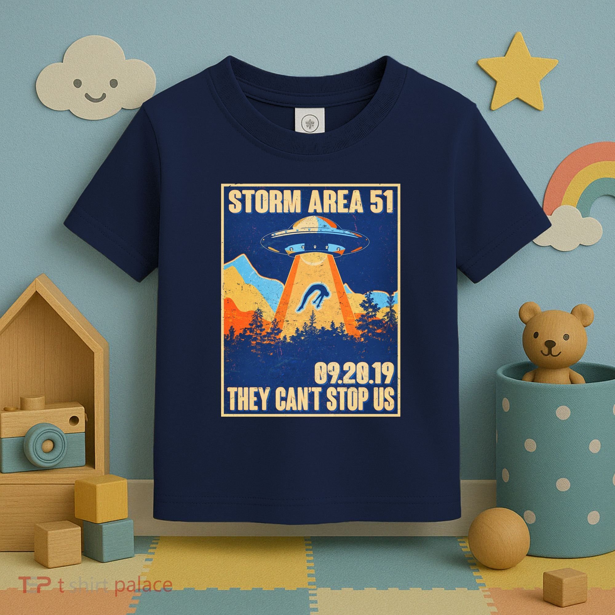 Storm Area 51 Travel Poster They Can't Stop Us Toddler T-Shirt