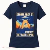 Storm Area 51 Travel Poster They Can't Stop Us Women's T-Shirt thumb 0