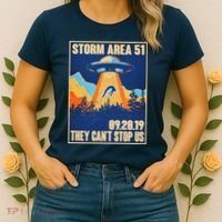 Storm Area 51 Travel Poster They Can't Stop Us Women's T-Shirt thumb 2