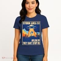 Storm Area 51 Travel Poster They Can't Stop Us Women's T-Shirt thumb 4