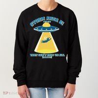 Storm Area 51 UFO Cat They Can't Stop Us All Women's Sweatshirt thumb 0