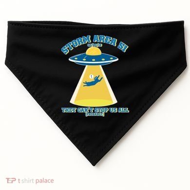 Storm Area 51 UFO Cat They Can't Stop Us All USA-Made Doggie Bandana