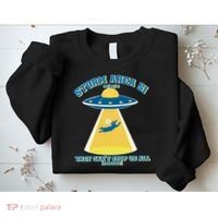Storm Area 51 UFO Cat They Can't Stop Us All Sweatshirt thumb 2