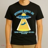 Storm Area 51 UFO Cat They Can't Stop Us All T-Shirt thumb 3
