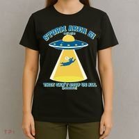 Storm Area 51 UFO Cat They Can't Stop Us All T-Shirt thumb 4
